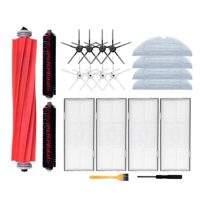 

A40Z-For Roborock S7 Maxv Ultra Robot Vacuum Cleaner Main Brush Side Brush HEPA Filter Rag Parts Accessories Kit