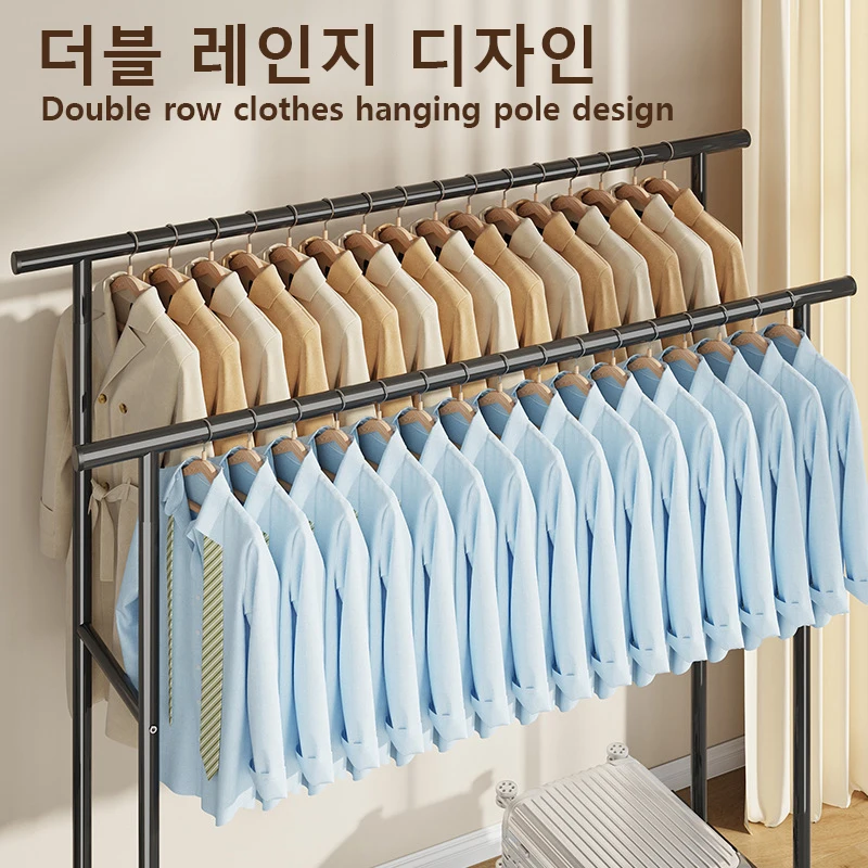 Simple Clothes Hanger Bedroom Floor Hanger Balcony Clothes Drying Rack Clothes Hanging Drying Pole Dormitory Clothes Drying Rack