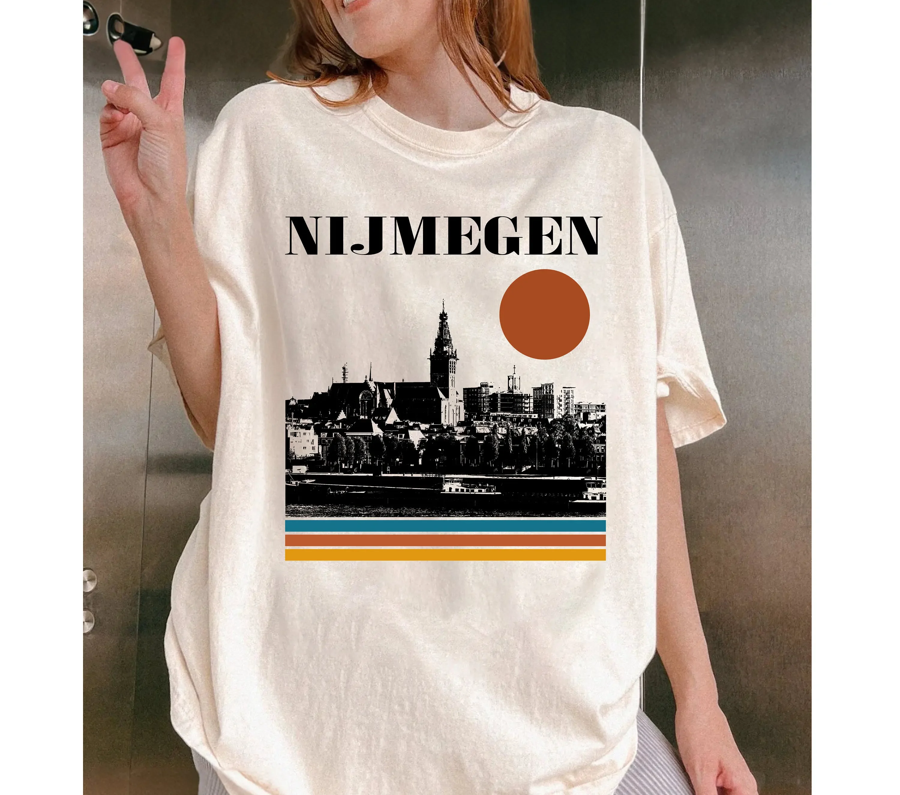 Nijmegen T Shirt Netherlands Vintage Retro Travel MinimalisT