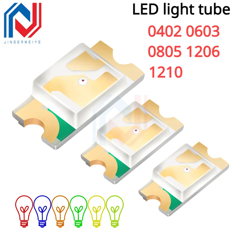 Light Color Light emitting LED light emitting tube 0402 0603 0805 1206 1210 Red and Blue and Yellow Emerald Green Orange-White