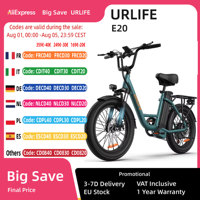 URLIFE E20 Electric Bike For Adults 250W Motor Electric Bike 48V 13AH 20 Inch Tires City Commuter Electric Bike