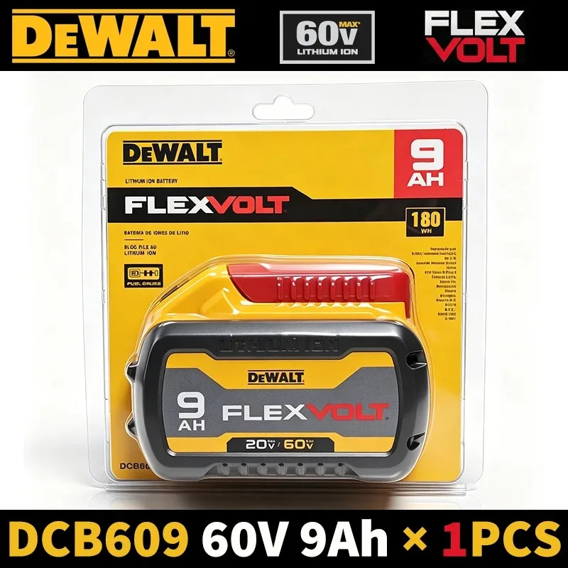 Dewalt battery 60V 9.0Ah Li-Ion battery dewalt FLEXVOLT patented technology DCB609 Strong and long-lasting power advanced BMS