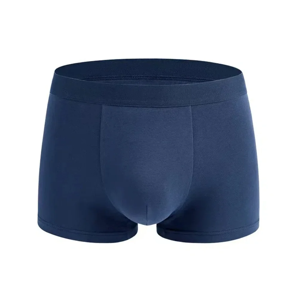 4Pcs 탄성 솔리드 컬러 남자 복서 팬티 플러스 사이즈 XL-4XL 남자 팬티 코튼 가랑이 원활한 반바지 팬티 소년