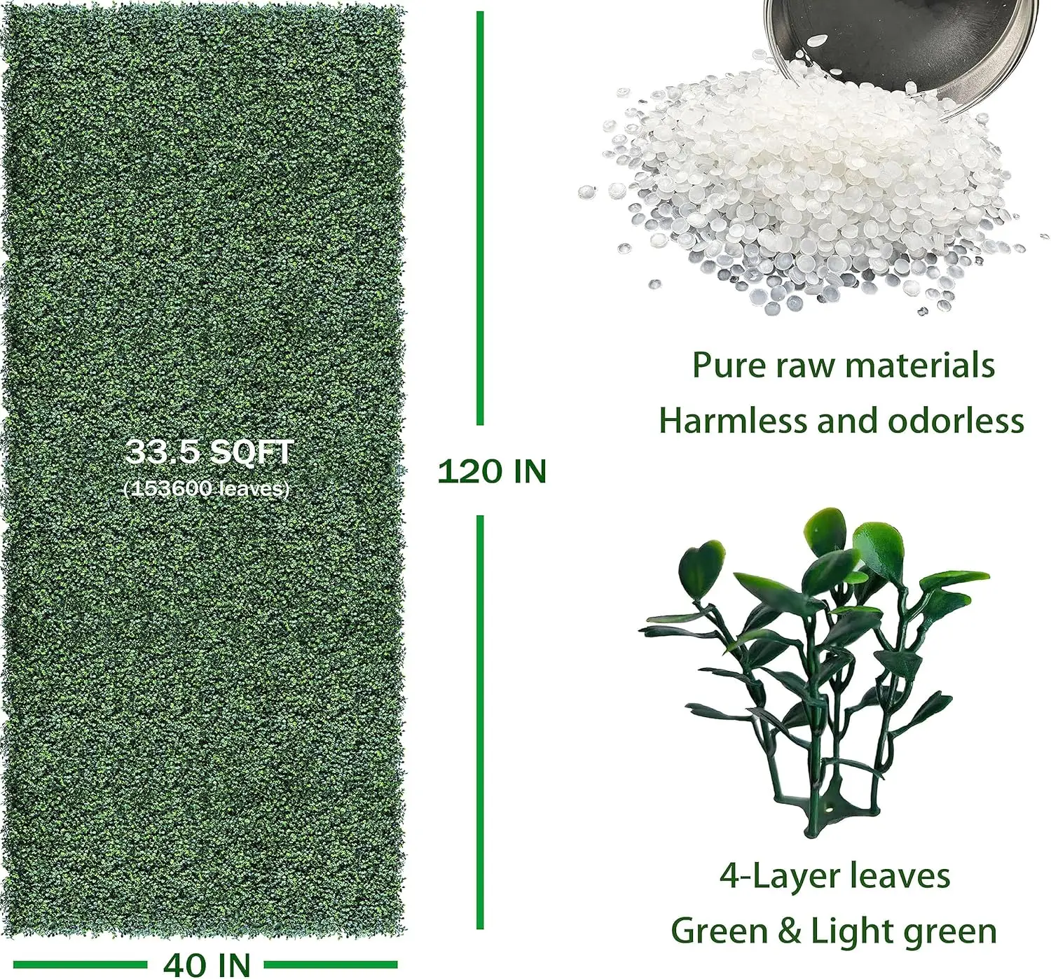 Artificial Ivy Privacy Fence Wall Screen, UV-Anti Faux Boxwood Roll Panels Greenery Backdrop Ivy Vine Leaf Hedges Fence Panels