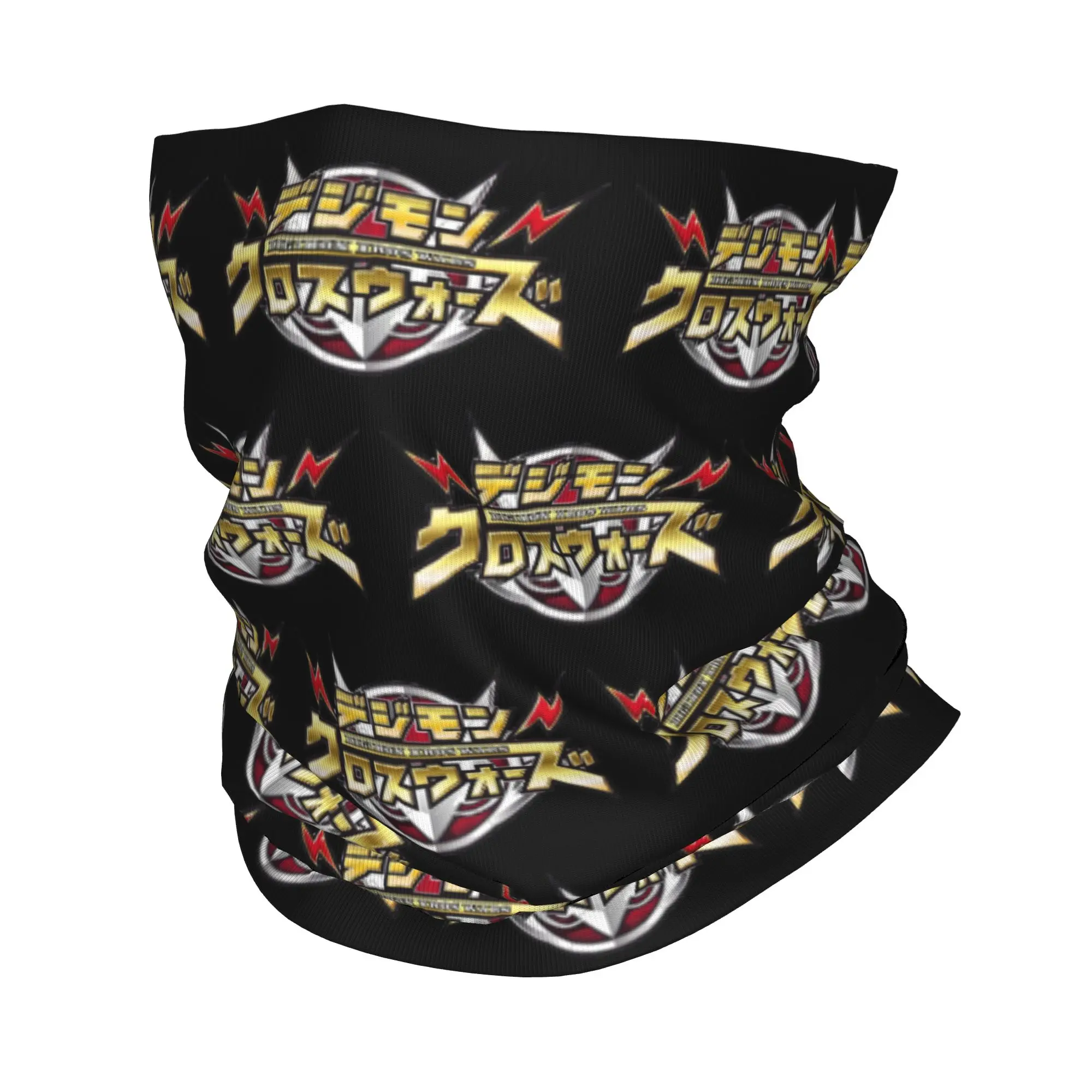 Digimon'ES Japane أنيمي مانغا باندانا الشتاء الرقبة أدفأ الرجال يندبروف التفاف الوجه وشاح للمشي لعبة فيديو الجراب عقال #1
