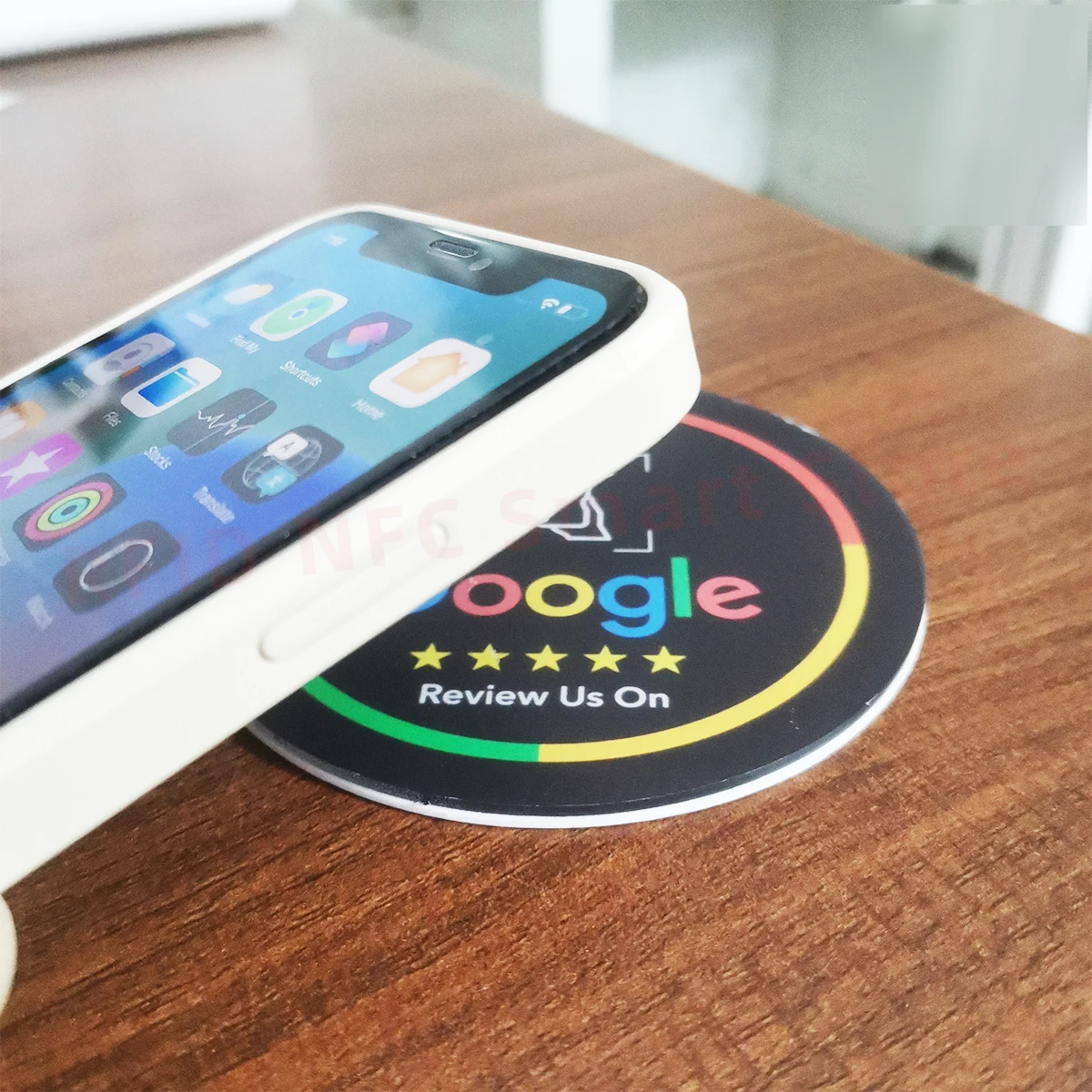 Google Reviews NFC Desktop Stickers Acrylic Material 13.56MHz RFID NT/AG213 Chip 144Bytes NFC Google Review Stand Display Plate