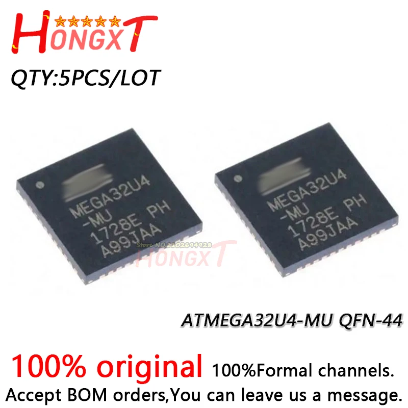 

5PCS 100% NEW ATMEGA32U4-MU ATMEGA32U4 MU MEGA32U4-MU QFN-44.