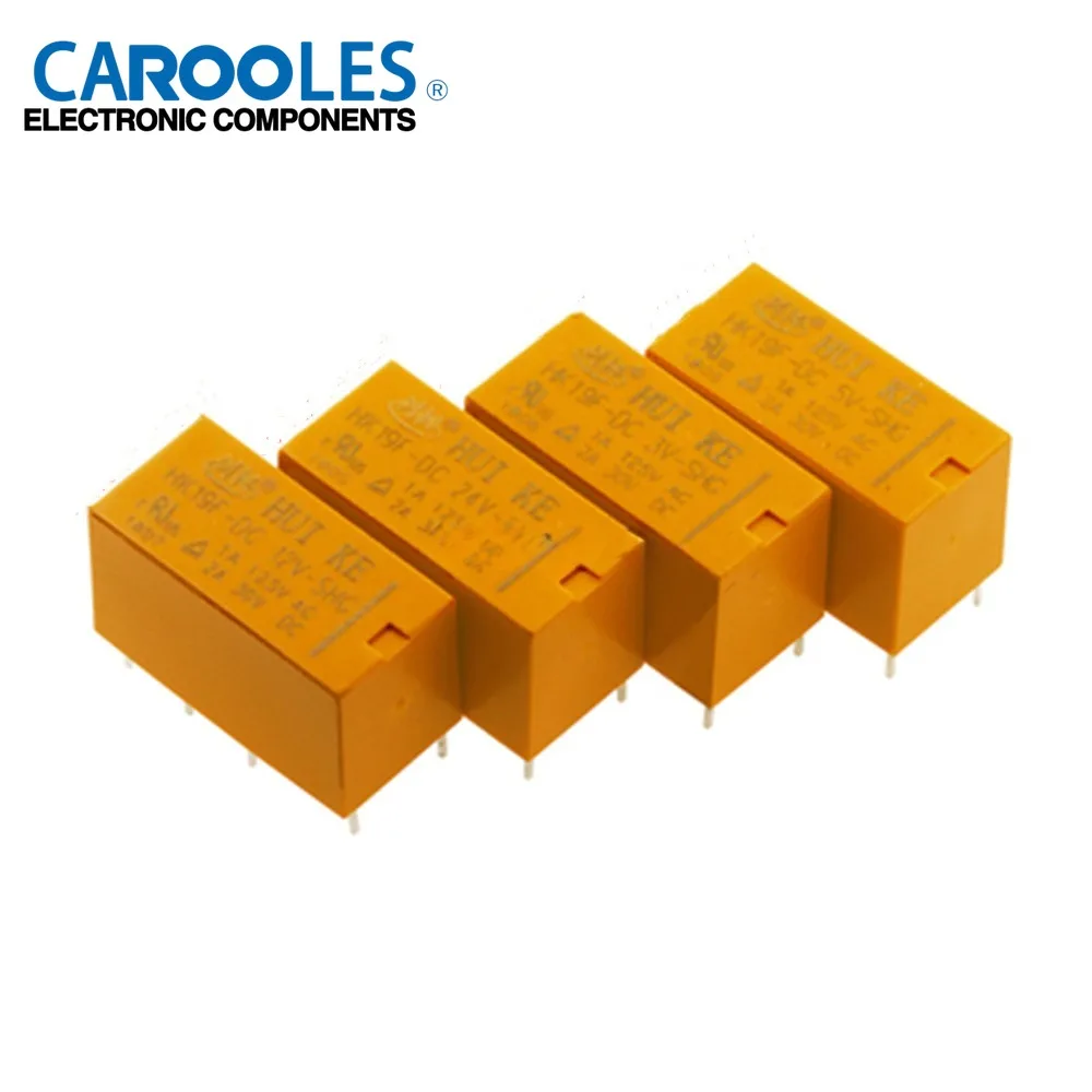 10PCS/LOT  2A Power Relays  HK19F-DC5V-SHG  HK19F-DC12V-SHG  HK19F-DC24V-SHG 8pin 2 Open 2 Close