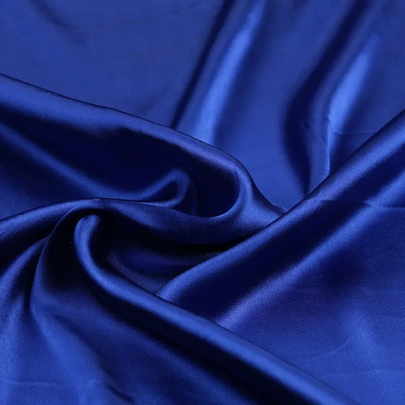 Fine-spun silk wide plain crepe satin solid color halter dress shirt evening lining fabric