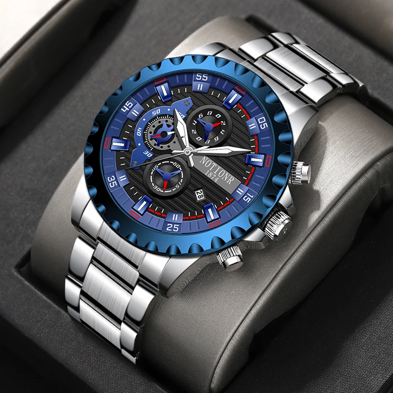 

NOTIONR Top Brand Luxury New Men Watch Quartz Man Watches Waterproof Luminous Watch for Men Date Sport Wristwatch