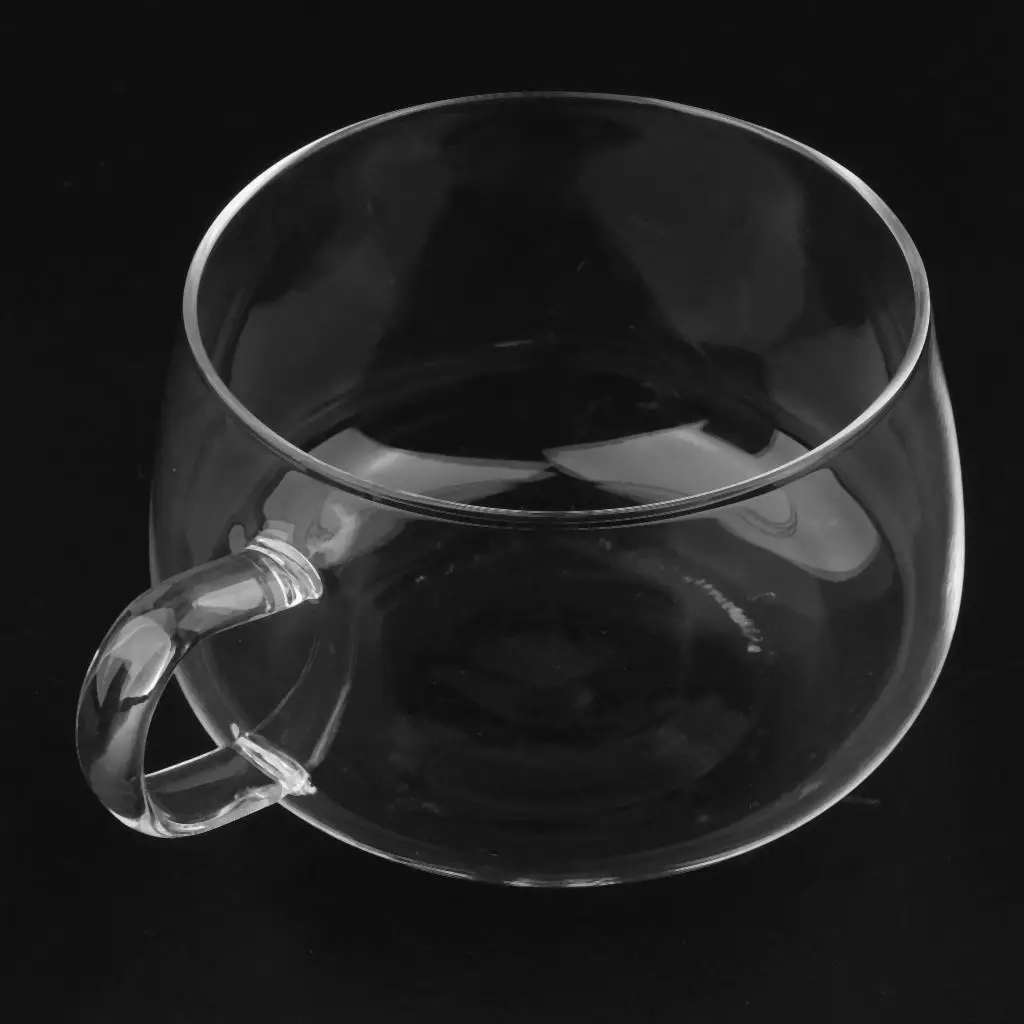 Round  Borosilicate Glass Cup resistant Handmade Cup With Handle 200ml