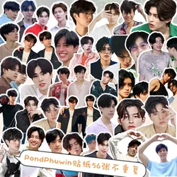 56PC/SET PondPhuwin Poster Stickers Thai TV Fish Upon The Sky Drama Stills Hand Account Material Notebook Cup Phone DIY Sticker