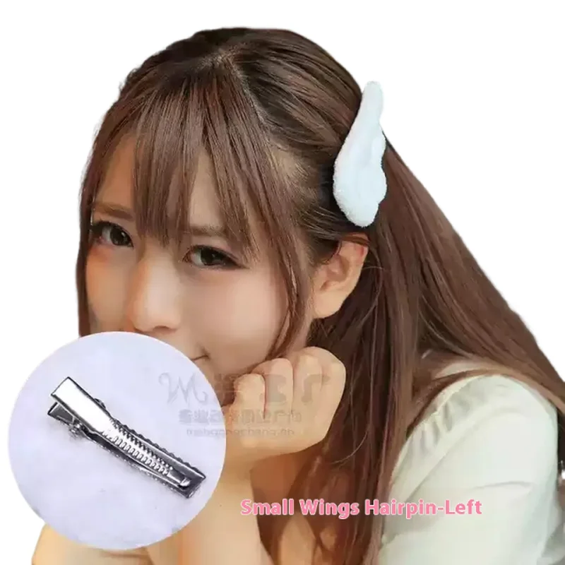 

Angel Wings Hair Clip wear Plush Soft Material Anime Themed Cosplay Accessory For Girls Fashionable Twice-Dimeonal Item
