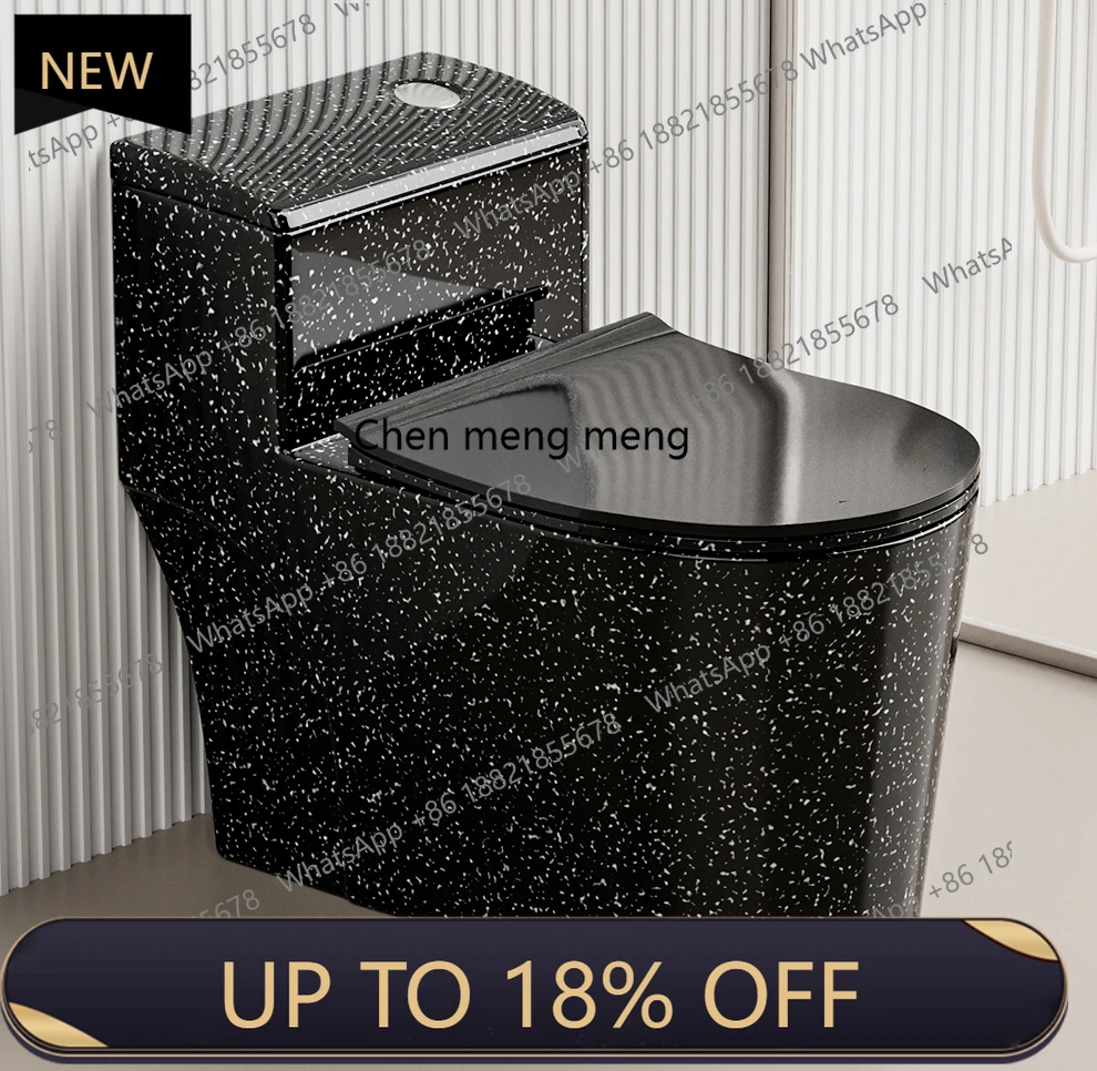 

Z189 Premium black spotted toilet household light luxury bathroom pump siphon ceramic seat toilet