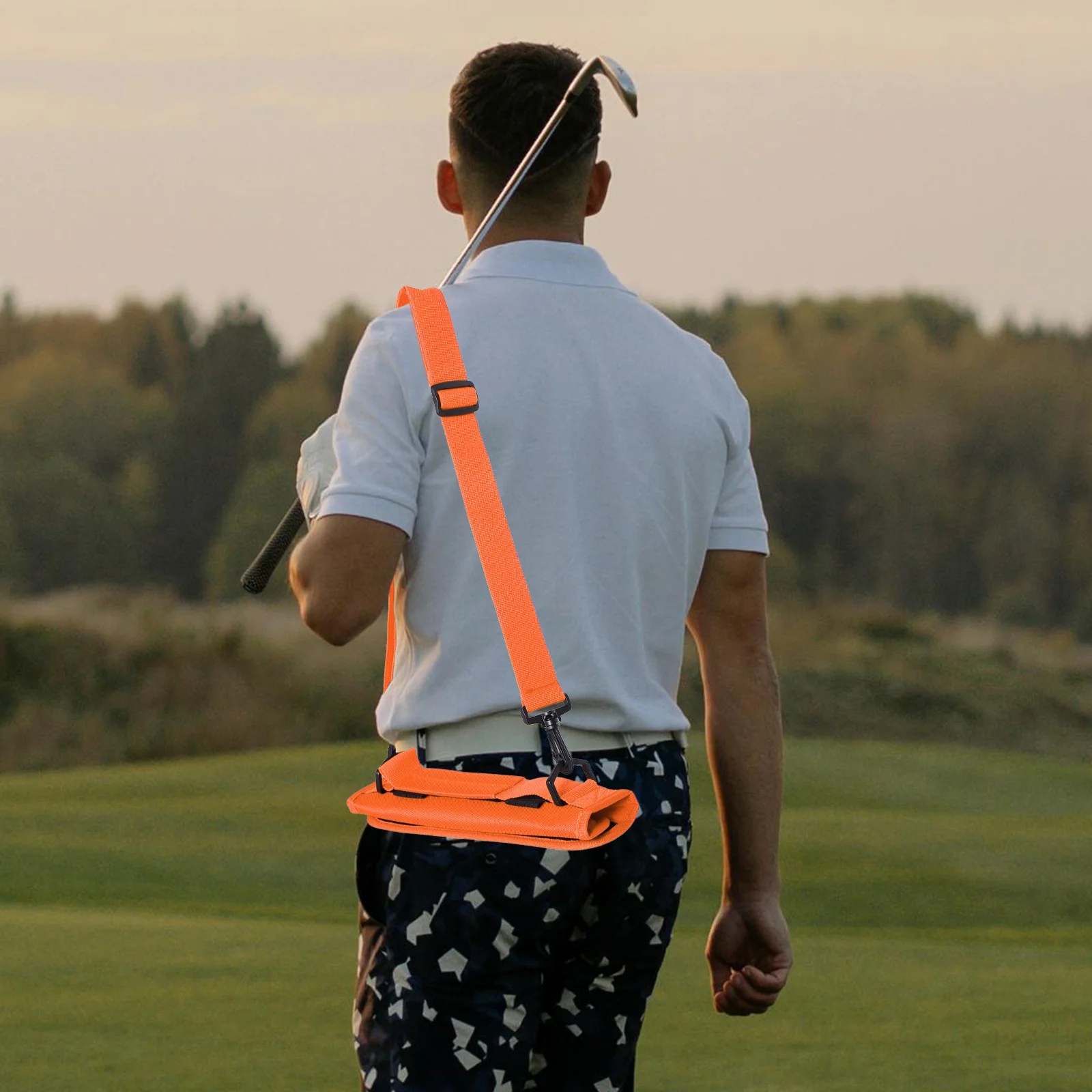 

Golf Club Bag Large Capacity Foldable Lightweight Waterproof Travel Sunday Bag For Driving Range Practice Carry Adjustable Strap