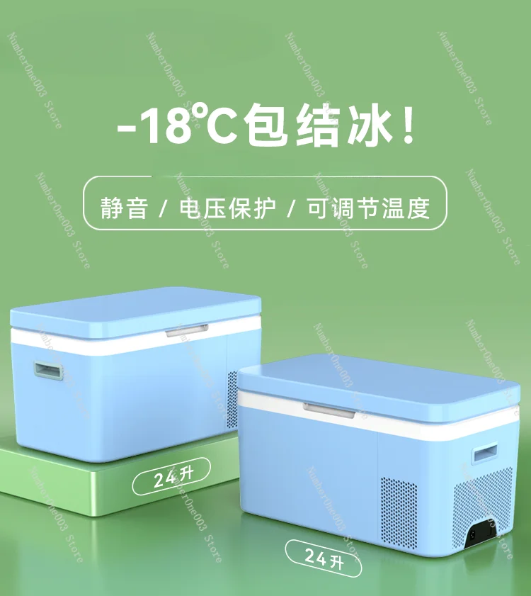 Car Refrigerator Dual Use in Car and Home Compressor Freeze Storage 12 V24v