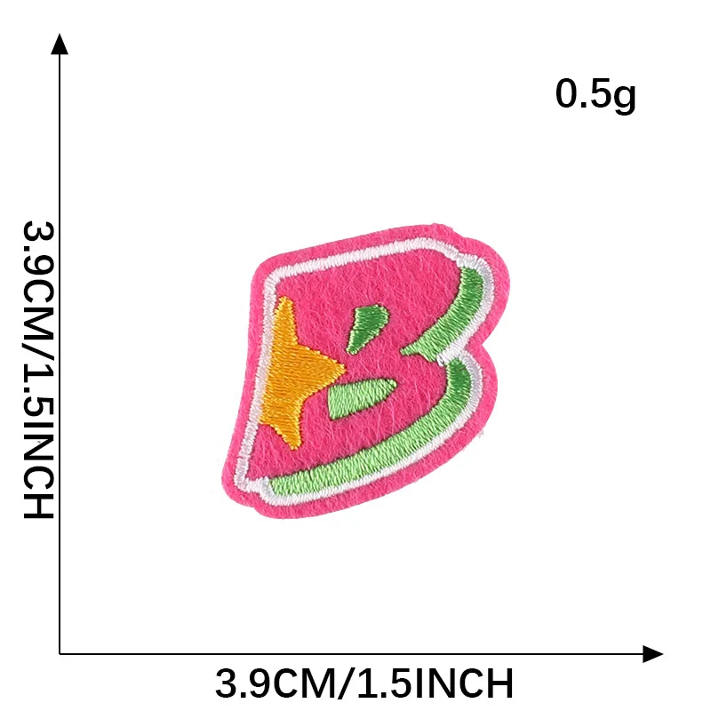A-Z kolorowe angielskie litera alfabetu łatka mieszane haftowane żelazko na plastry dla dzieci na naszywki na ubrania odznaka