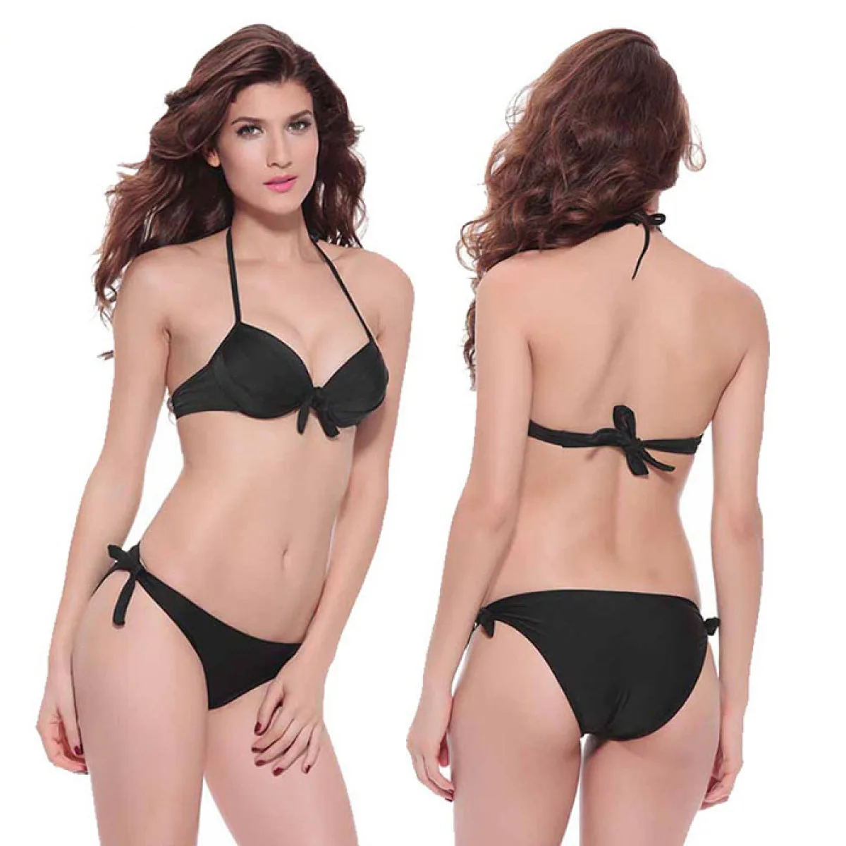 Bikinis Small Ruffle Swimsuit Vintage Print Swimwear Women Bathing Suit Leopard Patchwork Bikini Set String