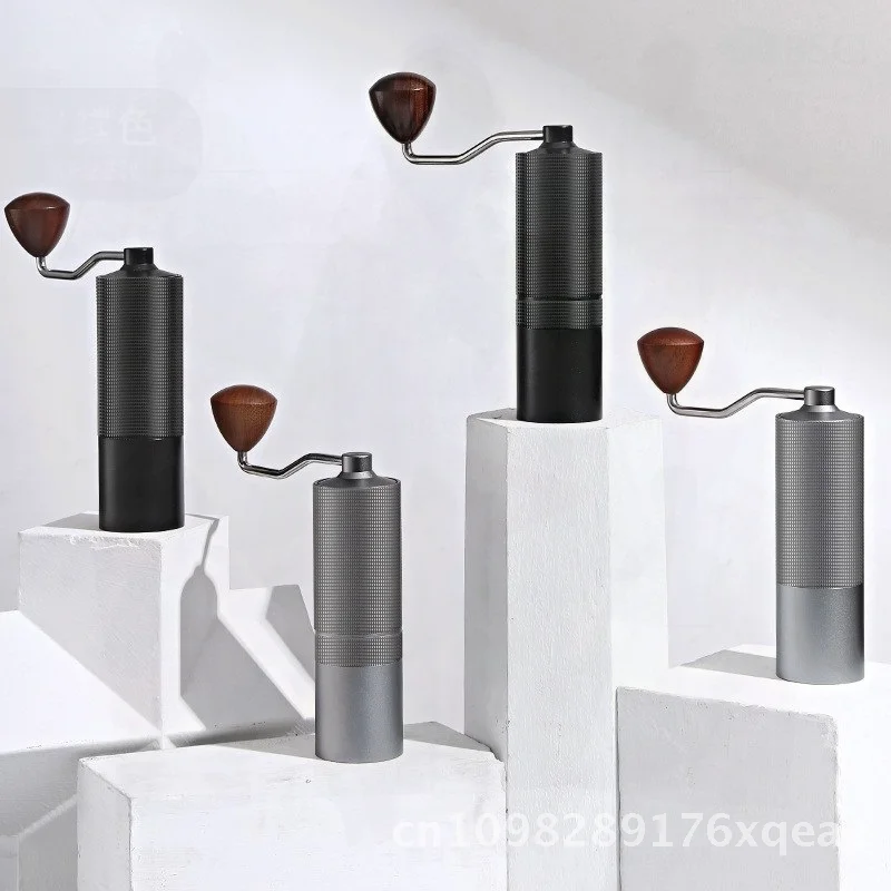 

CNC Steel Hand Grinder for Coffee Beans Household Manual Italian Style Core Grinding Machine Silver Black Gray Hexagonal Options