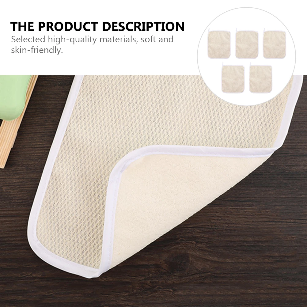 

5pcs Exfoliating Towels Nylon Face Body Scrub Shower Cloth Nylon Bath Towel Soft Skin Care Cleaning Tools Bath Brushes