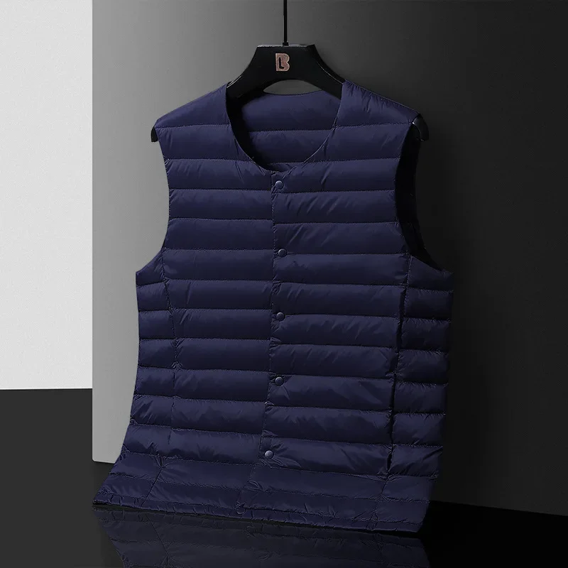 

Lightweight Men's down Jacket Non-Shift Fillable Inner Vest Casual Outerwear Versatile Comfortable Summer Thin Model