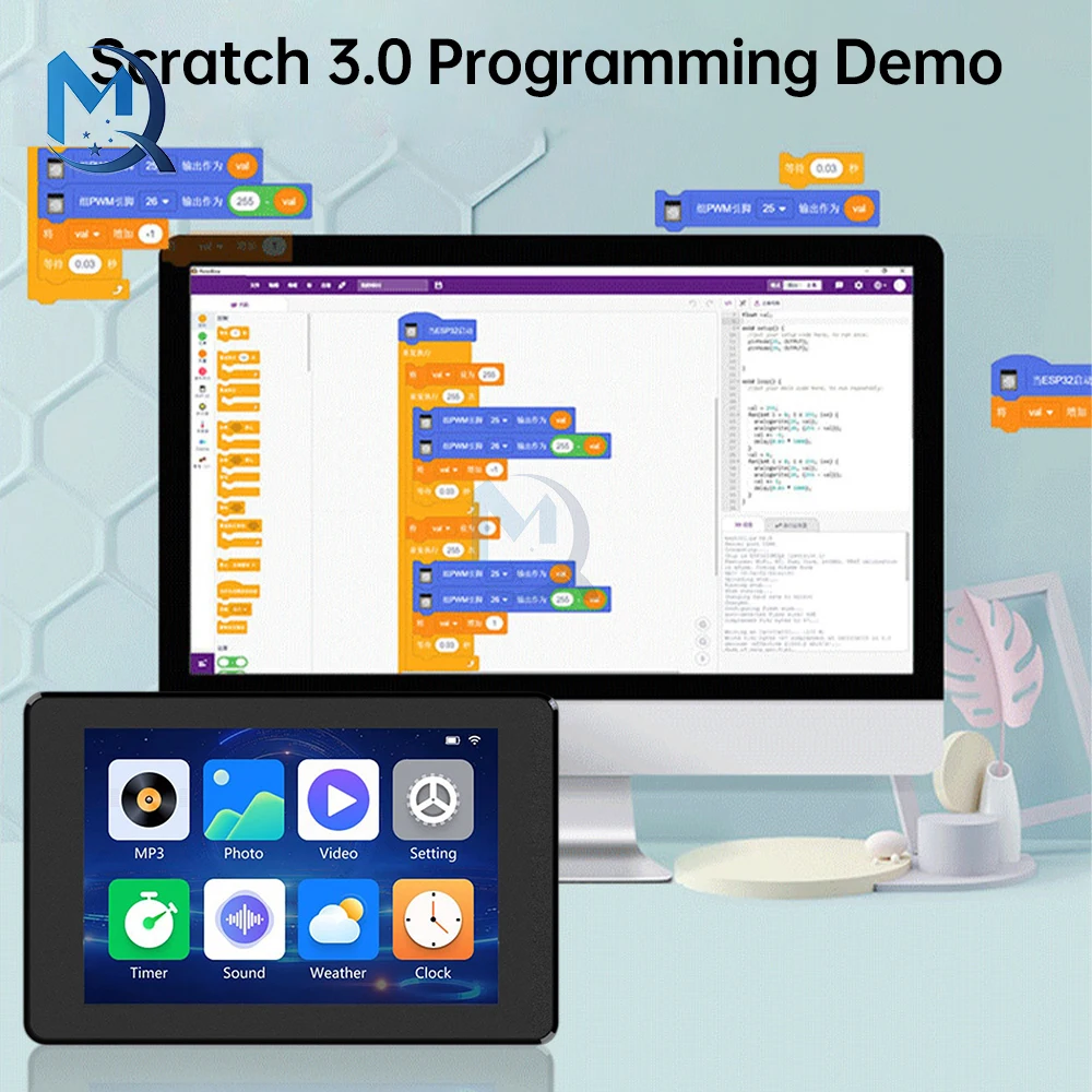 ESP32-S3 Wifi BT Development Board With 3.5-Inch Capacitive Touch Screen And Black Casing