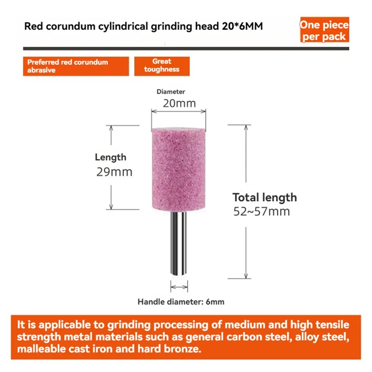 Multi-use Gear 10pcs 6mm Shank Abrasive Mounted Stone Cylinder for Rotary Tool Grinding Wheel Polishing Grinding for Jade Wood M