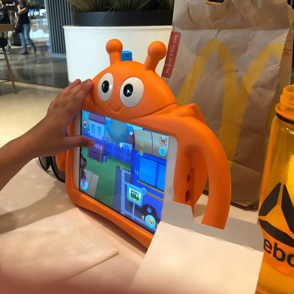 Ute cartoon case para ipad mini 1, 2, 3, 4, 5, 7,9 polegadas, à prova de choque, cobertura completa para tablet infantil