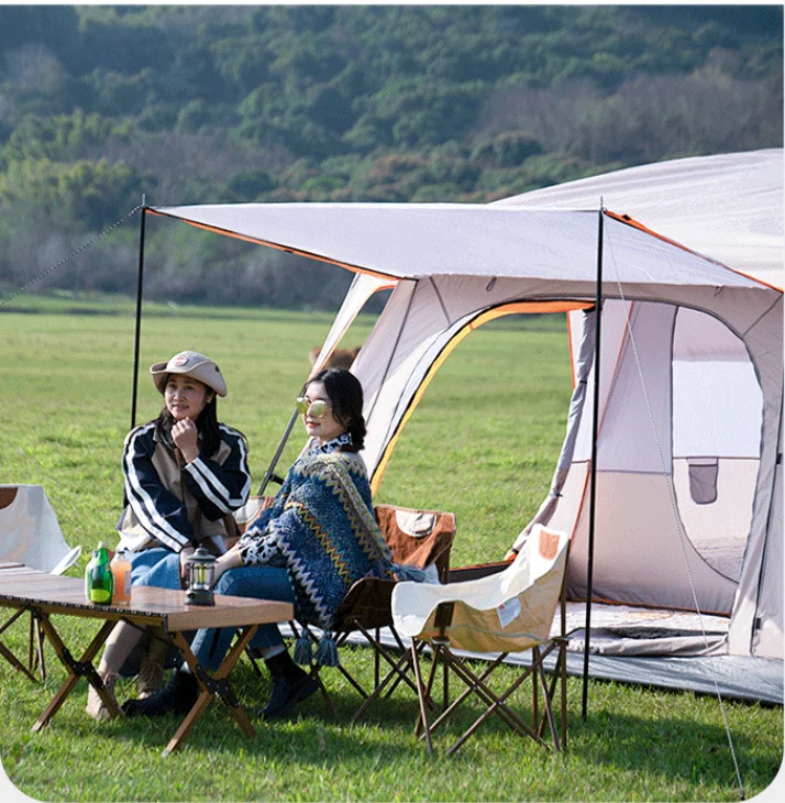 Atacado duas quartos barraca de acampamento casas barraca de acampamento barraca de acampamento de luxo