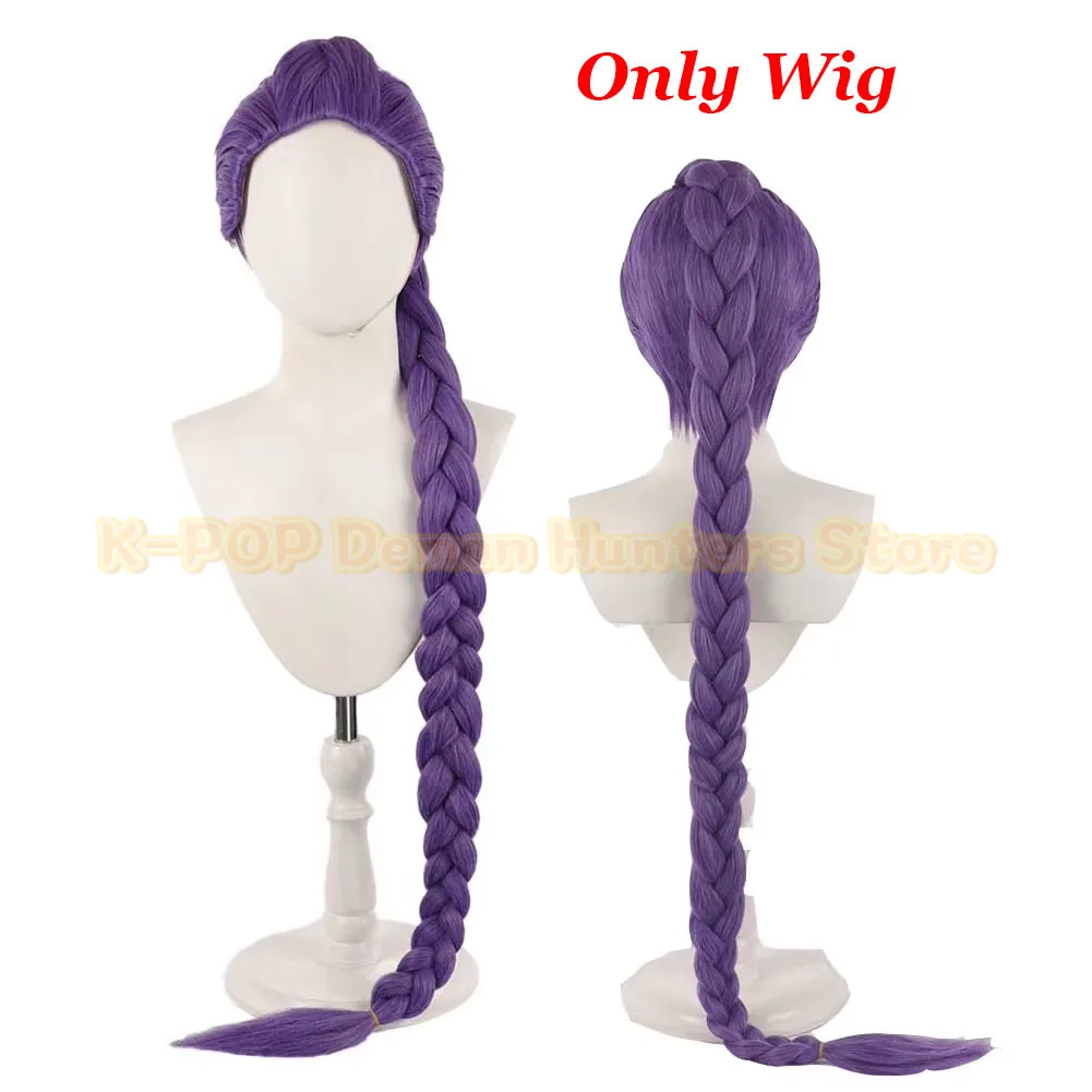 Rumi Kpop Demon Hunter Cosplay Wig Headband Hairpin Costume Accessories for Women Girls Female Adult Roleplay Halloween Carnival