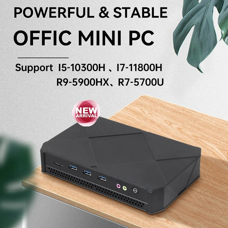 Helor Cloud Gaming Mini PC with I7-10870H 16G Dual DDR4 512G SSD Support Win10/11 LINUX WiFi Pfsense  Office Computer