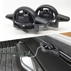 2/4Pcs Car Tie Down Anchors Bed Cleat For Toyota Tacoma Tundra 2005-2023 Rail System Black Auto Luggage Anchor Accessories