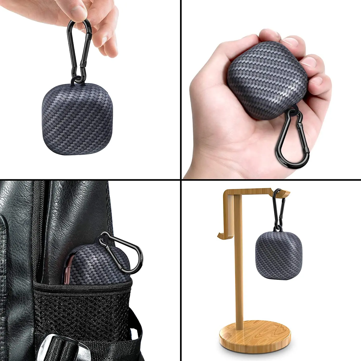 갤럭시 버즈 라이브 2020/버즈 프로 액세서리용 2022 커버, 삼성에 적합한 갤럭시 버즈 2 프로용 탄소 섬유 케이스