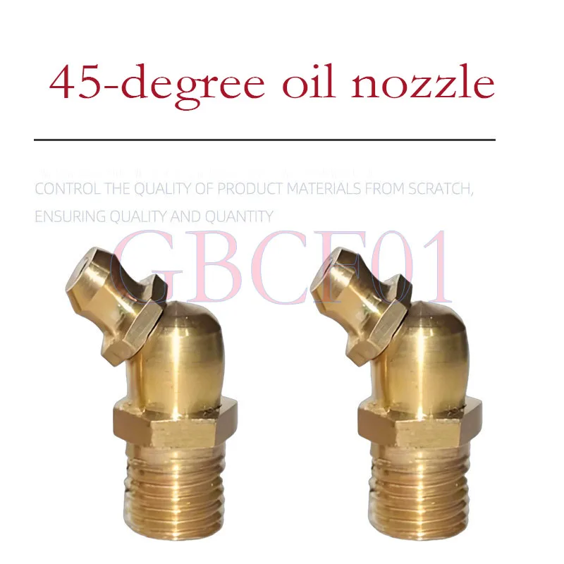 M6 M8 M10 M12 Brass Grease Nipple Metric Imperial Male Thread Straight Elbow Type Oil Zerk Fitting for Grease Gun