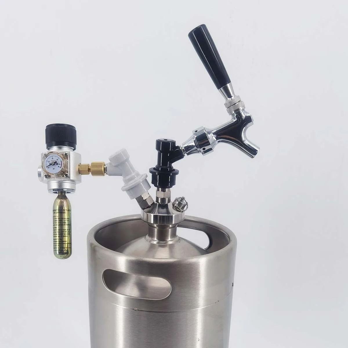 Mini Beer Keg 2/3.6/4/5L Food Grade Stainless Steel 304 Silver Black Single Wall Screw Cap Refillable Portable Homebrew Kegging