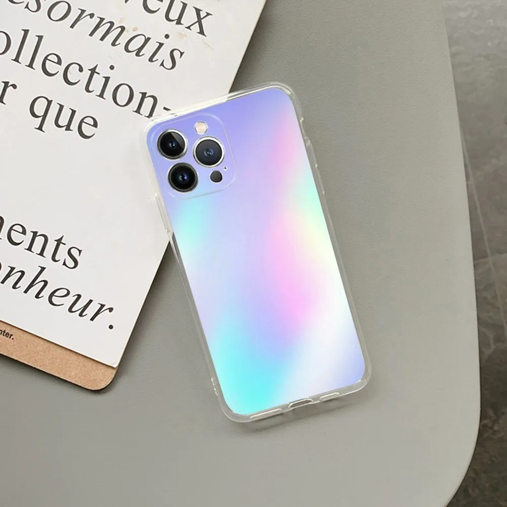 Holographic Pattern Phone Case For iPhone 15 14 13 12 11 Pro Max XS X XR SE 2020 6 7 8 Plus Mini Protective Shell