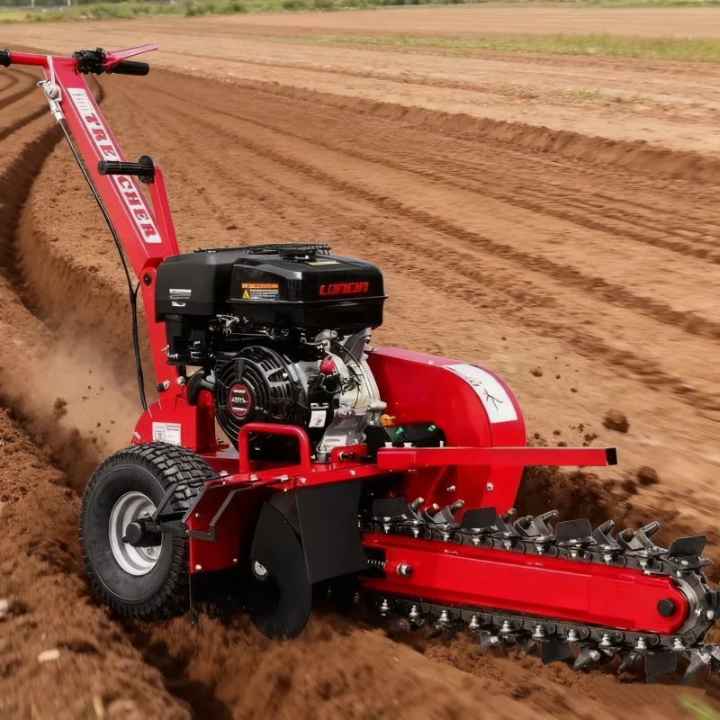 

Customized Ditching Machine 15HP Max Depth 600mm EPA EU5 Portable Walking 600mm Zanjadora Biocipcatore Mini Chain Trencher