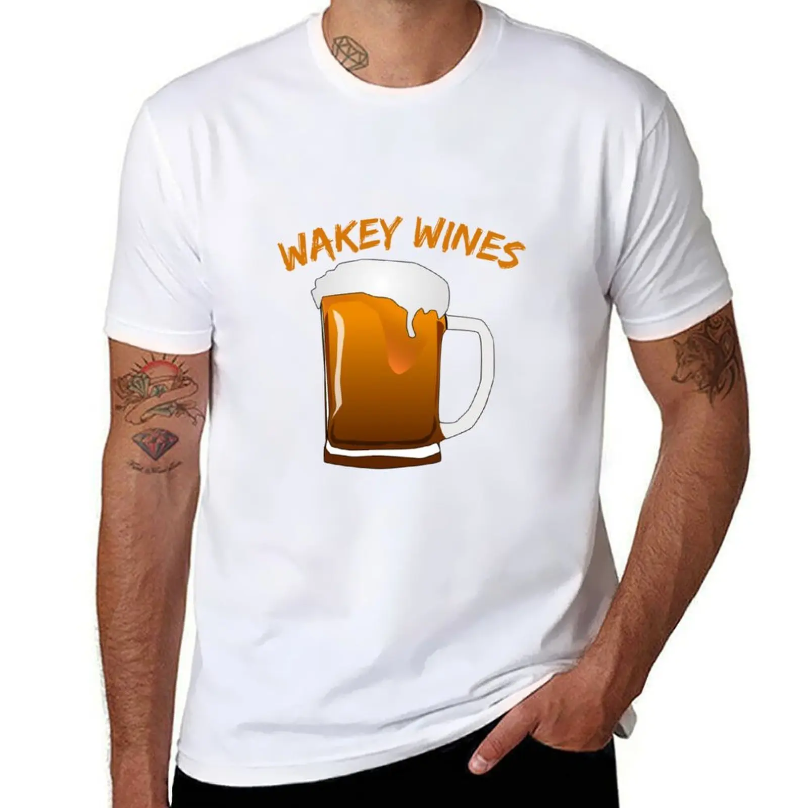 

wakey wines T-Shirt t shirt man luxury man t shirts for men casual T-Shirt