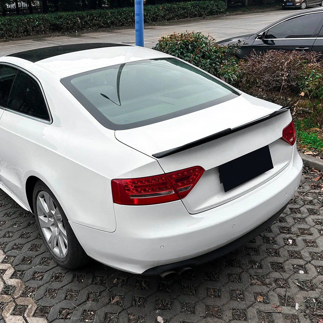 

Задний спойлер для Audi A5 8T Coupe 2007-2016, накладка на крышку багажника, ABS, глянцевый черный