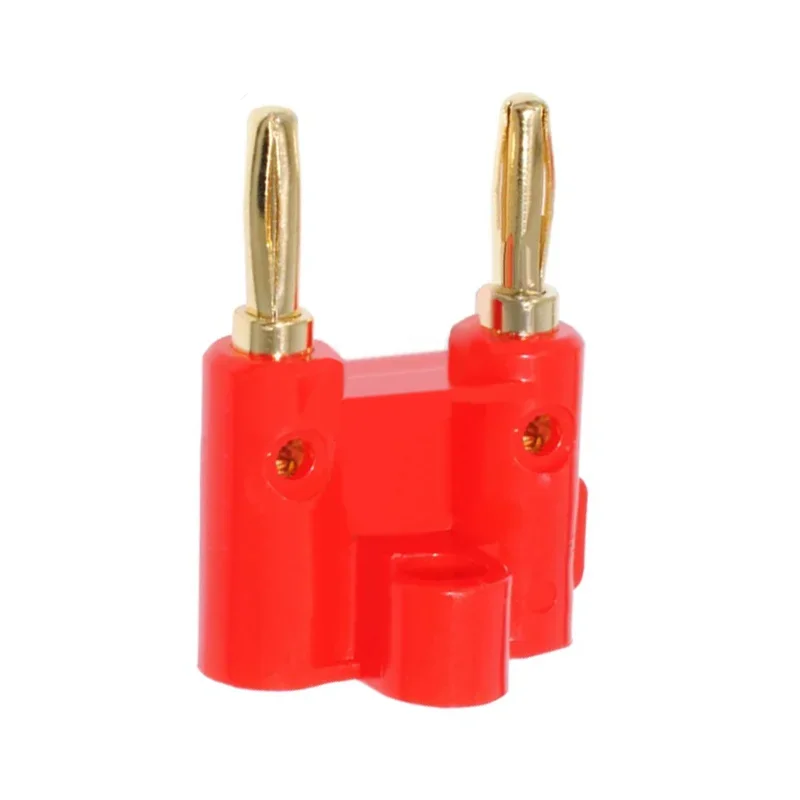 8PCS/ 4MM Double Row Banana Plug Connector Twin Banana Terminal Couple Adapter Speaker Jack Amplifier Plug