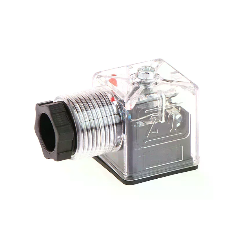 DC24 Solenoid Coil Plug Hydraulic Valve Transparent Voltage Universal Accessories 1Pcs