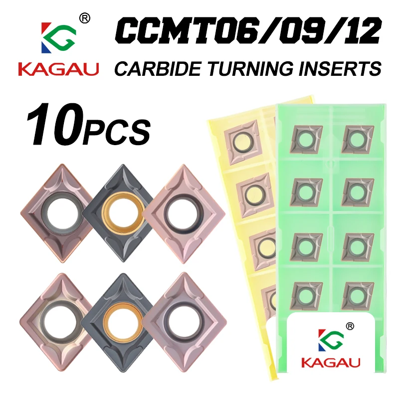 

10 шт. твердосплавные вставки CCMT 06 09 12 для расточного инструмента, токарного станка с ЧПУ, внутренняя токарная вставка CCMT060204 CCMT09T304 CCMT120404