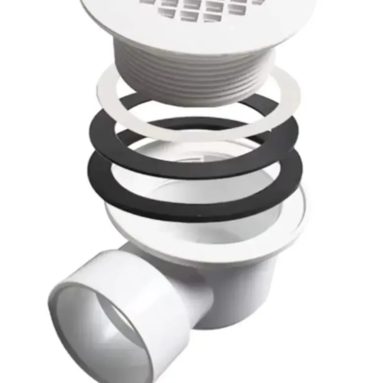 

1pcs Shower Waste Drain Bathroom Sewer Anti Backflow Floor Drain Metal Flange Plastic Gully 114mm Trap