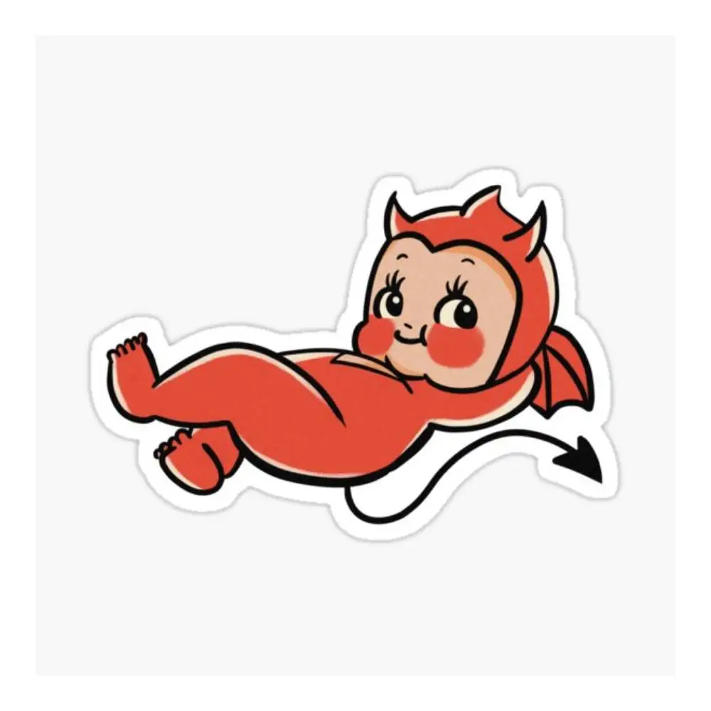 Cute Devil Child Sticker Car Window Bumpers Die-cut Vinyl Stickers Decorative Accessories
