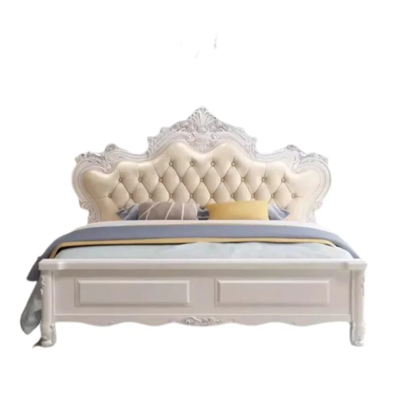 

Modern High End Bed Minimalist Headboard Design Reading Light Luxury Bed High Quality Fashionable European Muebles Furniture