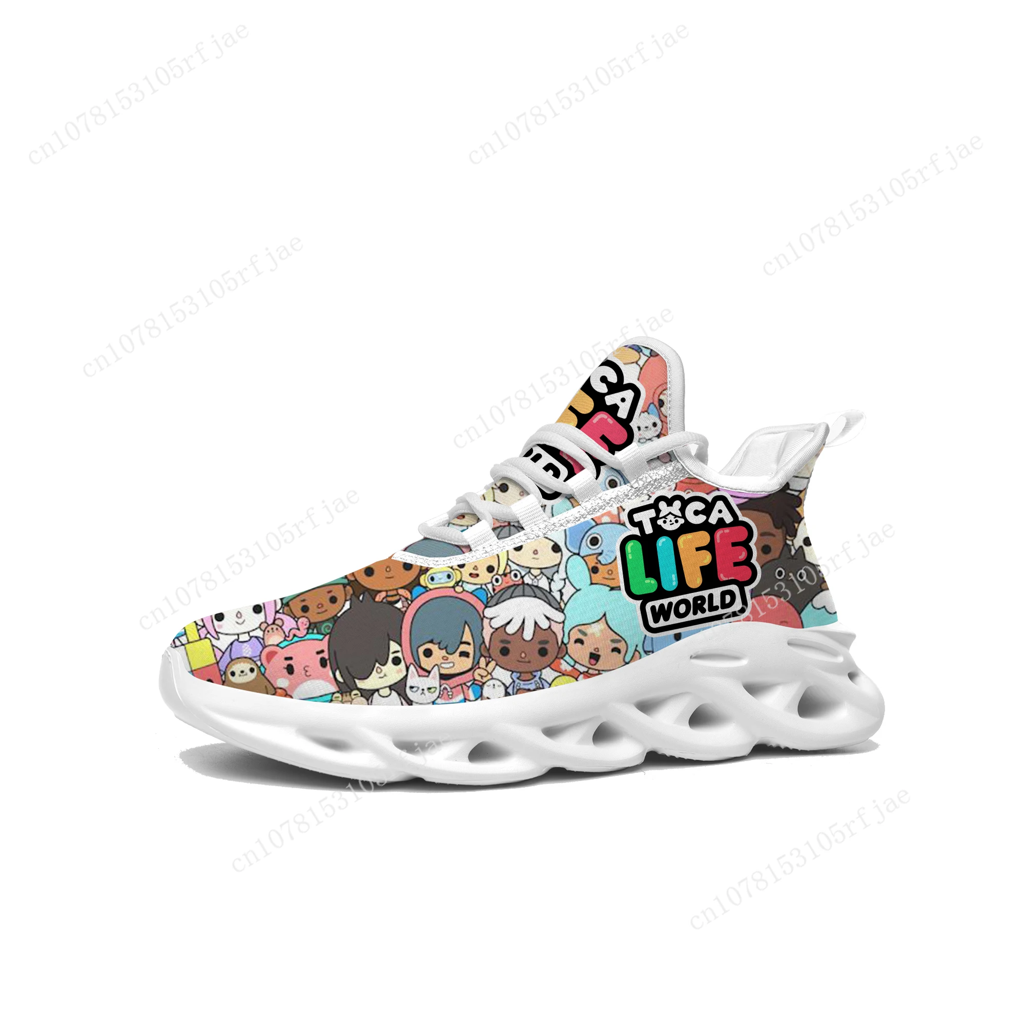 Toca Life World Sneakers Cartoon Game uomo donna adolescente sport scarpe da corsa moda di alta qualità scarpe stringate costruite su misura