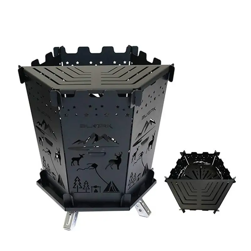 Camp Stove Backpacking BBQ Camp Stoves Wood Burning Backpacking Burner Lightweight Compfire Bonfire Rack Backpacking Camping