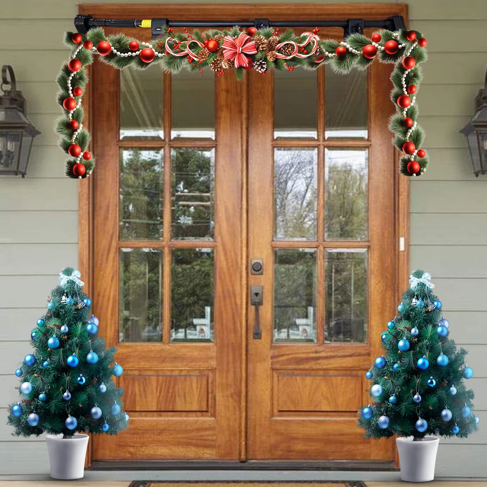 

Декоративные вешалки для передних дверей, регулируемые 32-80 рождественские гирлянды, гирлянды, крючок для подвешивания на стеклянных двери, экранные двери