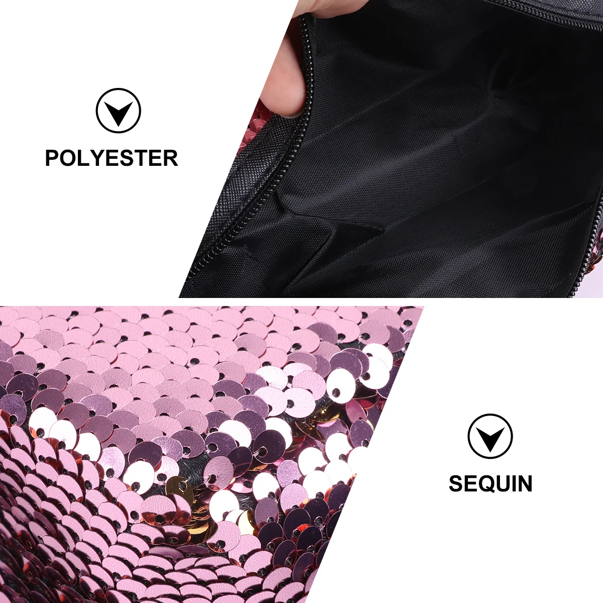 

1Pcs Mermaid Sequin Pencil Bag Glitter Zipper Large Capacity Stationery Organizer Smooth Sliding Closure Multifunctional