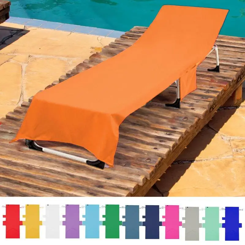 

Quick Drying Beach Towel Chair Cover Microfiber Chaise Lounge Towel Cover For Pool Sun Lounger Hotel Garden Travel